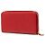 Cartera larga Prada Saffiano roja con cremallera - vista 2
