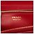 Cartera larga Prada Saffiano roja con cremallera - vista 5