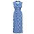Dries Van Noten Abito Midi a Righe Blu e Bianche Primavera 2019