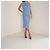 Dries Van Noten Abito Midi a Righe Blu e Bianche Primavera 2019 - vista 3