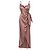 L'Agence Wickel-Maxikleid aus Seide in Dusty Rose
