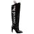 Off White Botas mosqueteras de vinilo negro "For Walking" - vista 5
