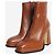 Autre Marque Botines Chueca de cuero marrón - EU 38 - vista 2