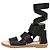 Chloé Sandali stringati in pelle morbida nera - size EU 37