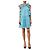 Alberta Ferretti Mini abito in seta blu broderie - size UK 8