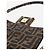 Fendi Mini borsa baguette in jacquard FF marrone - vista 8