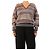 M Missoni V-Ausschnitt Pullover in Lila und Gelb - size S