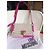 Borsa Love Moschino in tela e pelle rosa e beige - vista 13