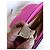 Borsa Love Moschino in tela e pelle rosa e beige - vista 16
