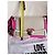 Borsa Love Moschino in tela e pelle rosa e beige - vista 18