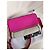 Borsa Love Moschino in tela e pelle rosa e beige - vista 5