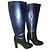 Botas altas de cuero negro Sergio Rossi - vista 2