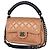 Borsa a spalla Chanel in pelle matelassé rosa salmone