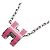 Hermès Collana Mini Pop in metallo Hermes, Argento e Rosa