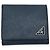 Prada Saffiano Triangle Coin Case in Navy