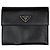 Cartera Prada Tri-fold de piel negra