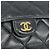 Cartera tri-fold Chanel de piel de cordero negra - vista 8