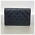 Cartera tri-fold Chanel de piel de cordero negra - vista 9