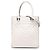 Prada Mini Soft Calf Logo Drill Satchel Weiß
