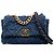 Chanel 19 Flap aus blauem Denim Größe Medium
