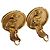 Orecchini a clip rotondi placcati oro Chanel Gold CC - vista 2