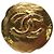 Orecchini a clip rotondi placcati oro Chanel Gold CC - vista 3