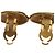 Orecchini a clip rotondi placcati oro Chanel Gold CC - vista 4