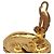 Orecchini a clip rotondi placcati oro Chanel Gold CC - vista 7
