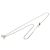 Collana con pendente a cuore in strass e ottone CC argentato Chanel
