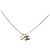 Collana con pendente a cuore in strass e ottone CC argentato Chanel - vista 3