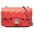 Chanel Red Extra Mini Rectangular Classic Lambskin Single Flap