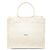 Dior Book Tote Small in mesh macramé ricamato bianco