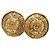 Orecchini a clip Chanel Gold CC placcati in oro con stemma rotondo
