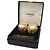Orecchini a clip rotondi Chanel Gold CC placcati in oro con perle finte e strass - vista 2