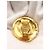 Orecchini a clip rotondi Chanel Gold CC placcati in oro con perle finte e strass - vista 6