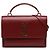 Autre Marque Borsa Saint Laurent Sunset Top Handle Large in pelle di vitello rossa con monogramma