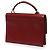 Autre Marque Borsa Saint Laurent Sunset Top Handle Large in pelle di vitello rossa con monogramma - vista 2