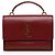 Autre Marque Borsa Saint Laurent Sunset Top Handle Large in pelle di vitello rossa con monogramma - vista 5