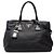 Tote aperta convertibile Prada in Vitello Daino nero