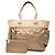 Saco Tote Chanel Paris Biarritz Large em lona revestida acolchoada Gold - vista 7