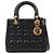 Dior Black Medium Patent Cannage Lady Dior