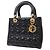 Dior Black Medium Patent Cannage Lady Dior - vista 10