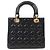 Dior Black Medium Patent Cannage Lady Dior - vista 2