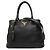 Borsa Tote Convertibile Aperta Prada in Vitello Daino Nero