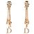 Orecchini a clip Dior Gold placcati in oro con ciondolo logo fiore strass