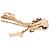 Orecchini a clip Dior Gold placcati in oro con ciondolo logo fiore strass - vista 3