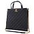 Borsa Shopping Chanel Black CC Quilted Calfskin - vista 14