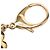 Louis Vuitton Gold Gold Plated Bijoux Sac Tresor Bag Charm and Key Chain - vista 3