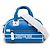 Borsa Bowling Dior Vibe con zip in pelle Micro blu Dior