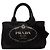 Prada Tote Small Canvas Canapa Logo Preta